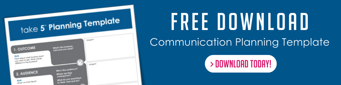 Click to download the Take 5 Planning Template